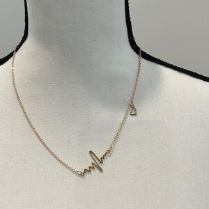 Heart beat with heart fashion necklace
